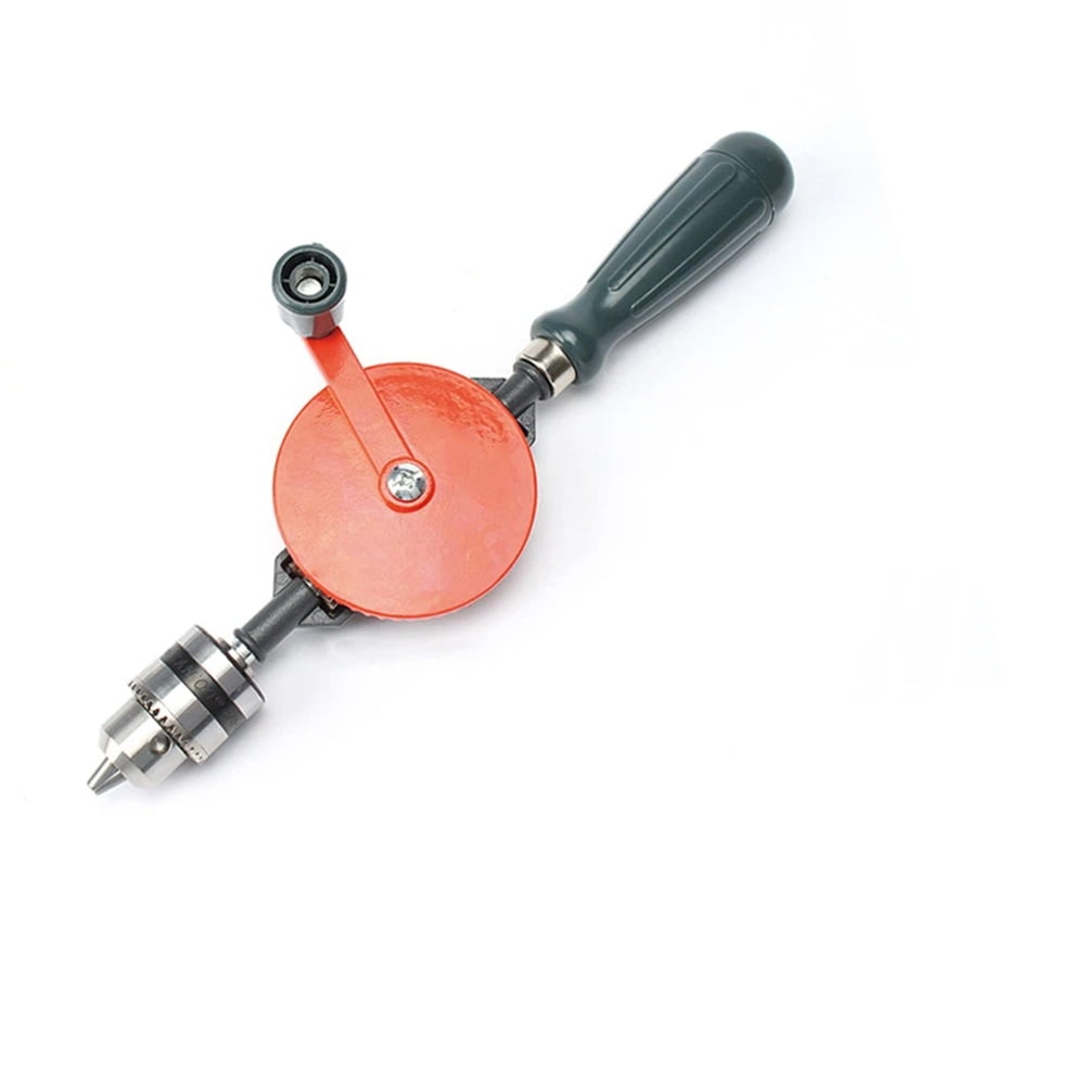 Xusx111 - Potente Taladro Manual Rápido De 1/4 Pulgadas, Manual De Mini Taladro De ¼ Pulgadas Con Diseño De Pinones Dobles De Acero Fundido Fino, Mandriles Y Mango De Agarre Para Madera, Plásticos