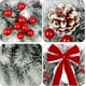 thumbnail image 4 of 2023 Nueva Corona de Navidad Corona de Navidad Decoración de Navidad 40CM Corona de Interior Spray de Navidad Corona Blanca Puerta Colgante de Pared Puerta Colgante de Pared Decoración de Navidad (Roj, 4 of 7