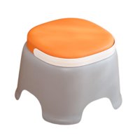 Magideal - Taburete Pequeño, Taburete De Entrenamiento Para Orinal, Taburete De Baño Antideslizante Creativo, Taburete De Baño Para Dormitorio, Lavandería, Hogar Naranja