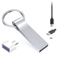 Genérica - Pendrive Llavero 2Tb + Adaptador Usb A Tipo C Plateado 2 Tb