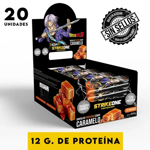 Barra Proteína Caramelo 20 Unidades - 40 Gr - Dragon Ball Z - Strikeone.