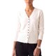 thumbnail image 1 of INSPIRE CHIC Cárdigans de punto para mujer con mangas largas, cuello en V, casual elegante para oficina, talla X grande, blanco, 1 of 6