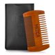 thumbnail image 1 of MEDca Wooden Beard Comb Leather Case, Handcrafted Solid Beechwood, Pocket Beard Combs Kit, 1 of 9