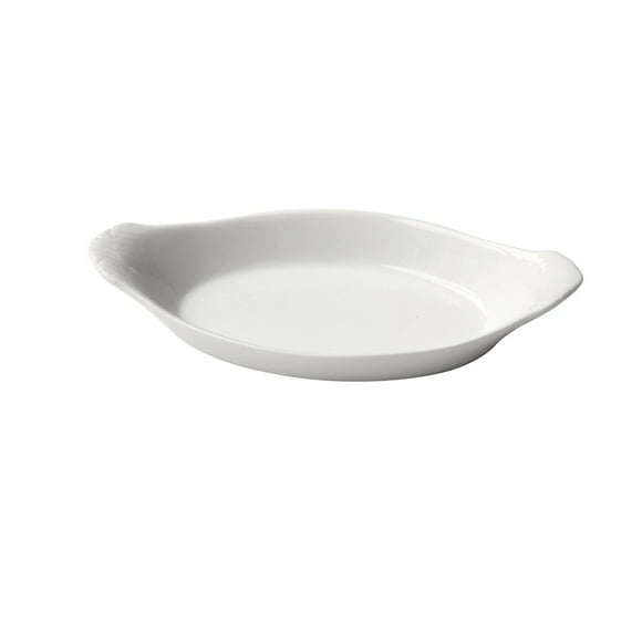 Set De 2 Plato Oval Con Orejas Porcelana 17 Cm.