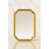 Decostilo - Espejo Decorativo Con Marco Dorado Moderno