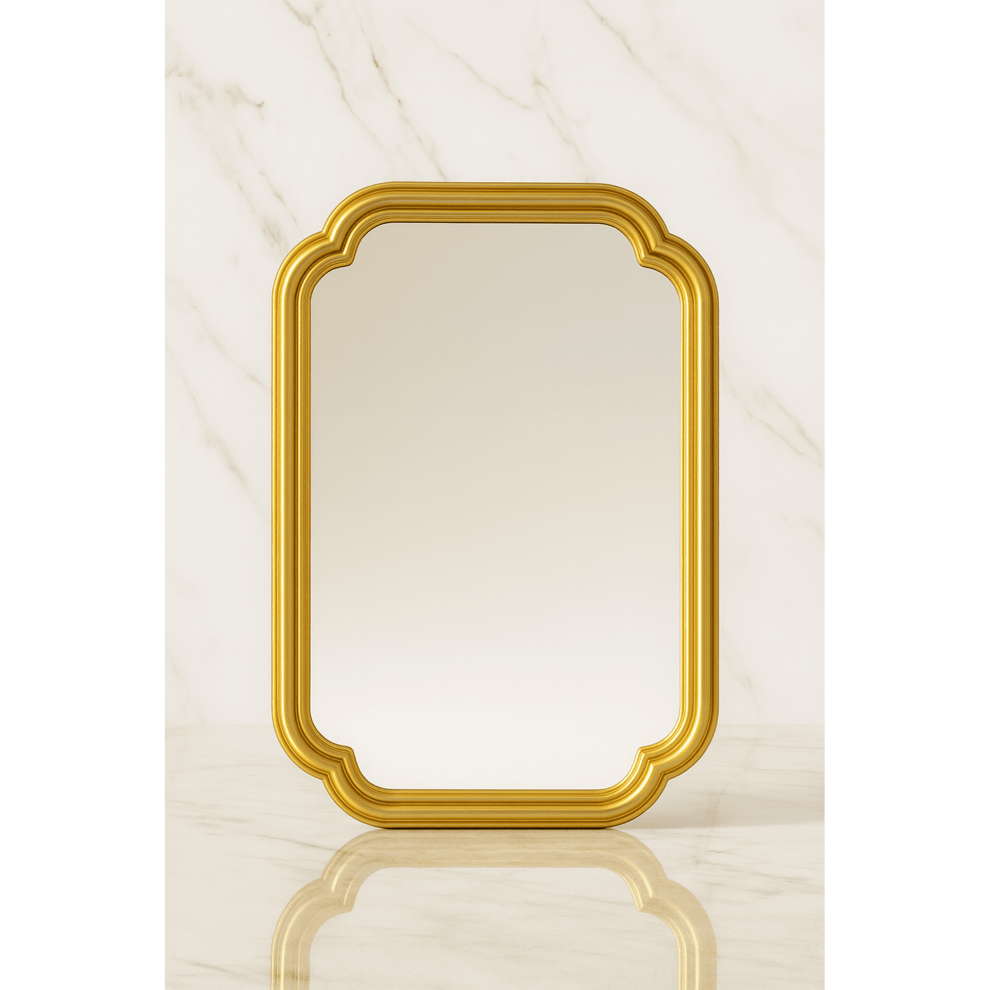 Decostilo - Espejo Decorativo Con Marco Dorado Moderno