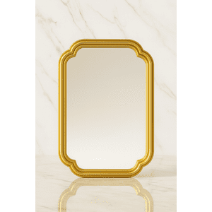 Decostilo - Espejo Decorativo Con Marco Dorado Moderno