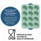 thumbnail image 4 of Molde para muffins Starfrit de 12 cavidades de silicona verde sin BPA, 4 of 8