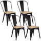thumbnail image 1 of Pack 4 Sillas Tolix con Asiento de Madera, 1 of 5