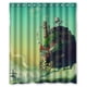 thumbnail image 1 of Cortina de ducha Shiro Studio Ghibli, juego de cortinas de baño con ganchos, tamaño 60 x 72 pulgadas, 1 of 3