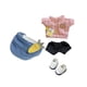 thumbnail image 3 of Camiseta De Muñeca + Accesorios De Disfraz De Pantalones Vaqueros Para Muñecas Colgantes De 15 Cm Regalos De Año Nuevo Estilo E, 3 of 3