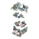 thumbnail image 1 of Hojas Verdes Botín De Flores Artificiales Para Bodas Púrpura Beige Blanco Azul, 1 of 5