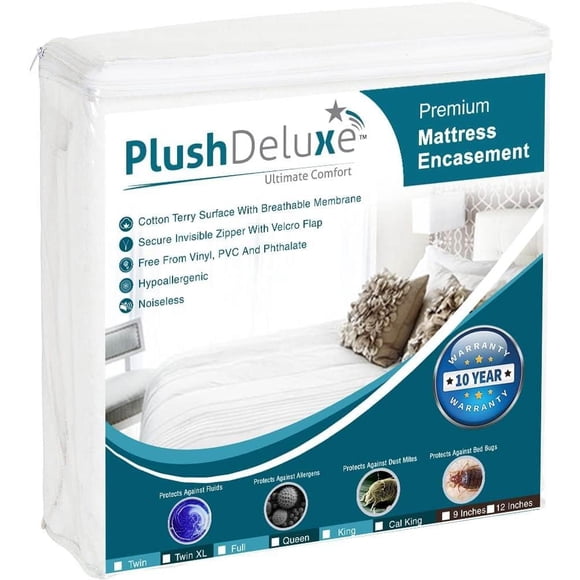 Funda de colchón Plush Deluxe Queen Size impermeable