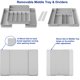 thumbnail image 3 of Organizador de cubiertos para cajones de cocina, artículos para el hogar sencillos, gris, 3 of 7