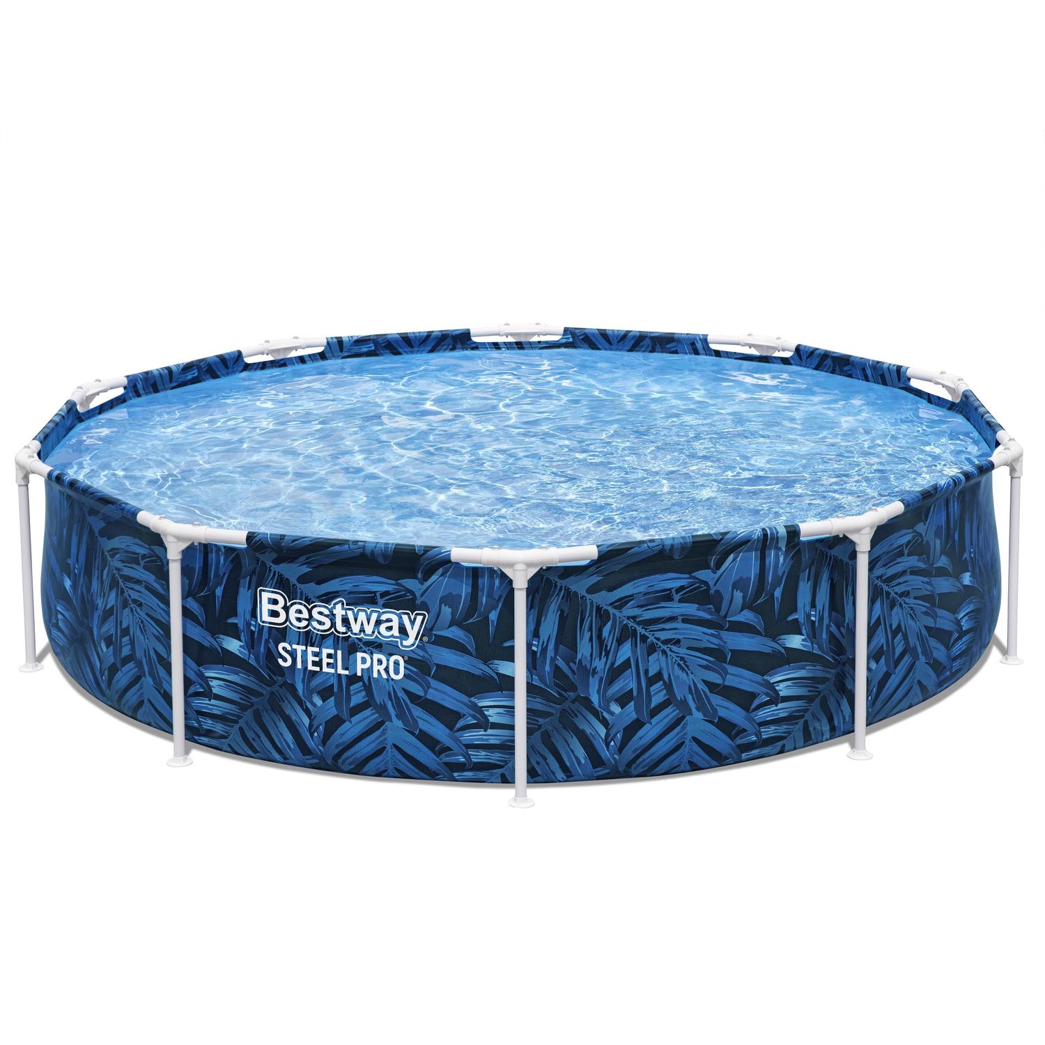 Piscina Bestway Redonda Steel Pro 3.05Mx76Cm Azul Diseño