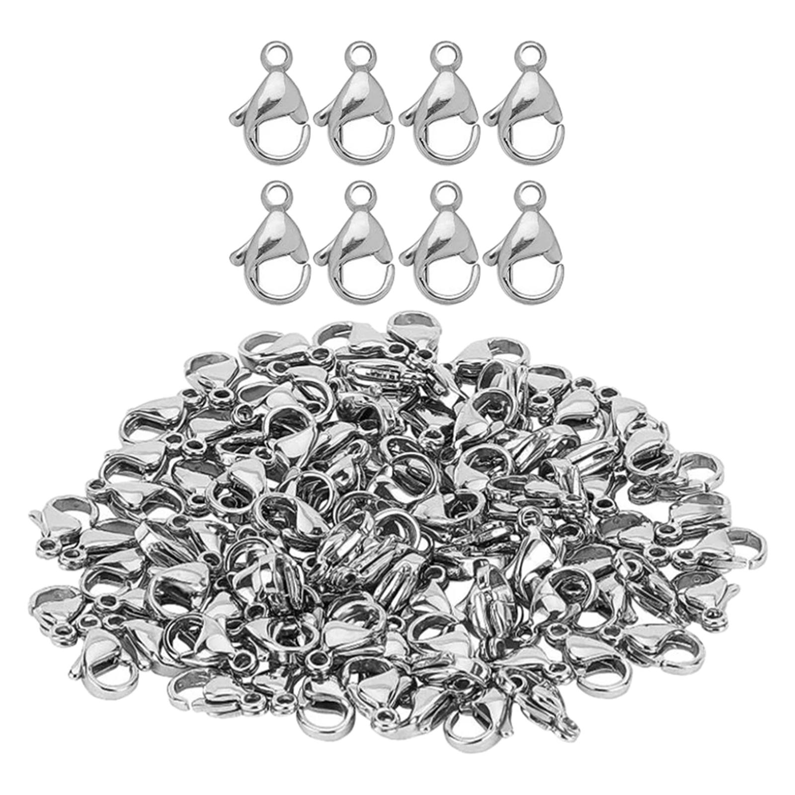 Magideal - 200 Unids/Pack Cierres De Langosta De Aleación De Zinc, Ganchos A De Cordón De 12Mm Para La Fabricación , , Llavero Diy, , Plata