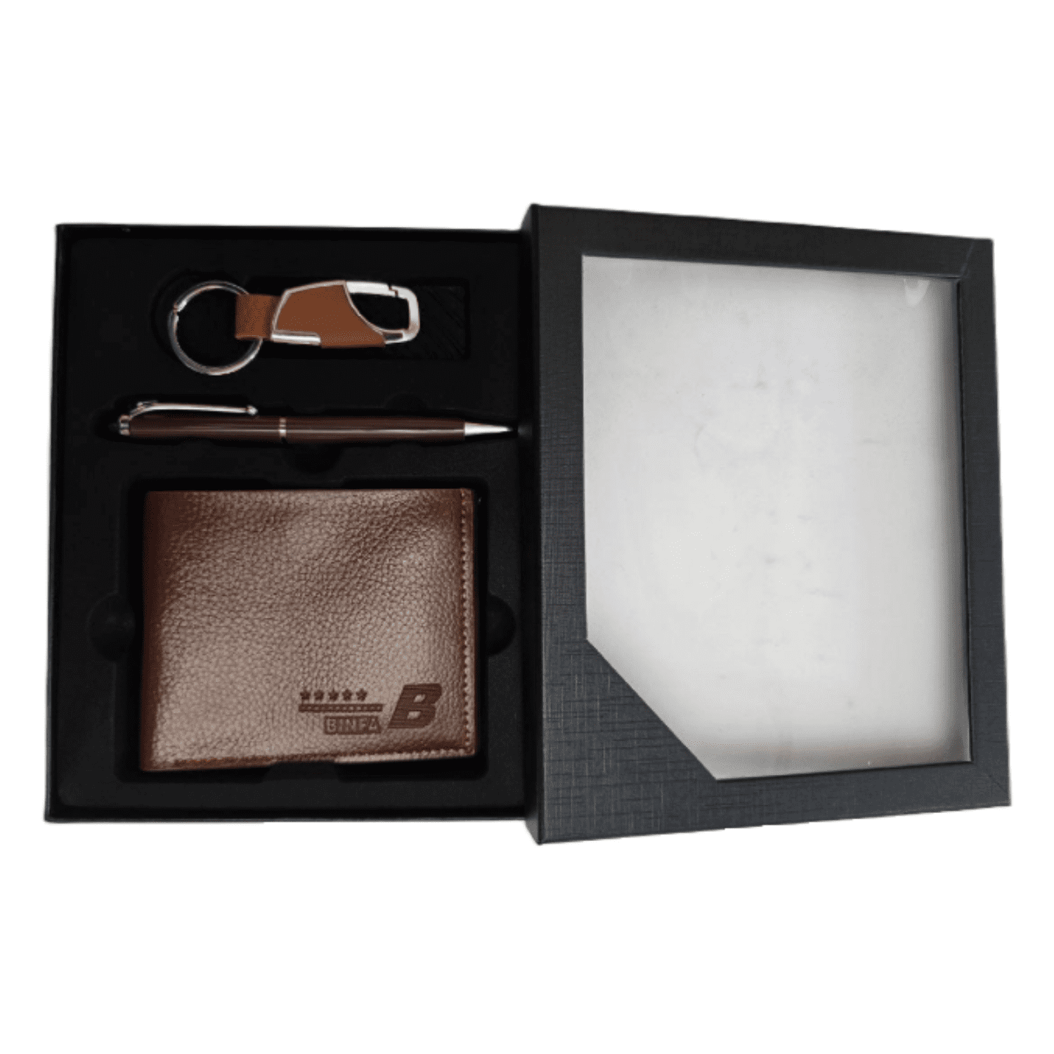 Cartera Billetera Vintage De Cuero Y Llavero Detalle Regalo Lider