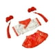 thumbnail image 2 of Ropa Para Muñecas De 17cm, Regalo Para Niños, Accesorios De Fotografía Suaves, Atuendo Para Muñecas De 17cm, Color Naranja Y Blanco, 2 of 3