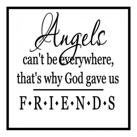 Rienda Libre Graphics - Decomural Angels Cant Be Everywhere Friends Ws-15965