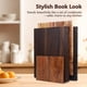 thumbnail image 4 of Juego de tablas de cortar NKDFRI, estilo libro, madera de acacia con soporte, 4 of 7