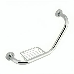 Genérico - Agarradera 135° Barra Curva Derecha O Izquierda Con Jabonera