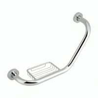 Genérico - Agarradera 135° Barra Curva Derecha O Izquierda Con Jabonera