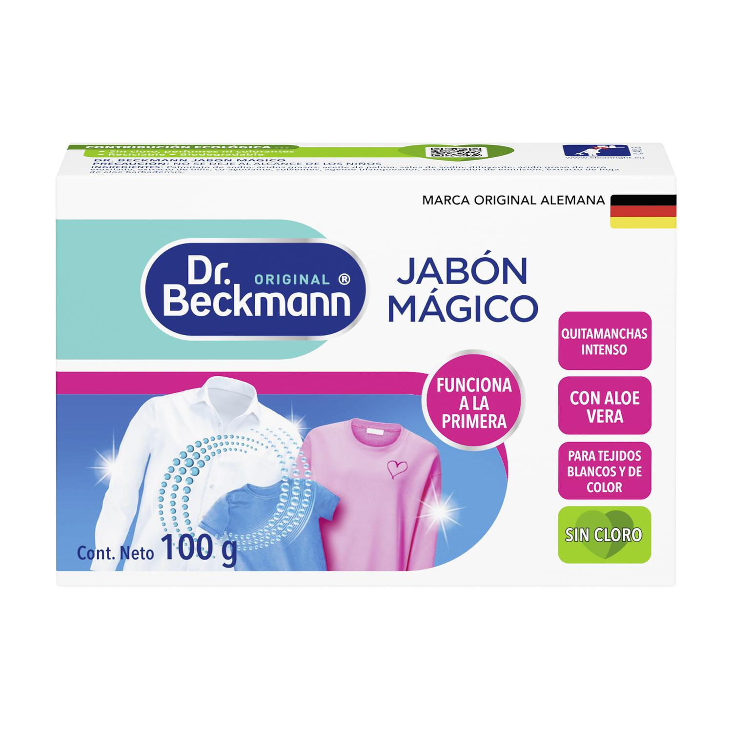 Dr Beckmann - Jabón Mágico Quitamanchas Para Ropa Y Tapicería 100grs Blanco