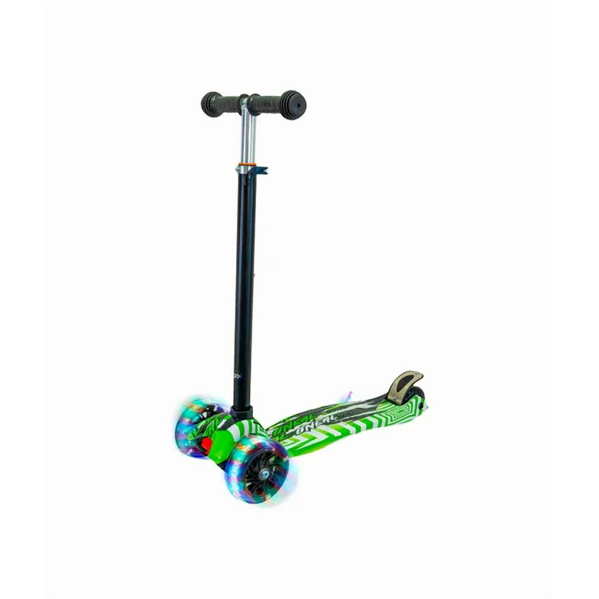 Genérico - Monopatín Infantil Luces Y Freno Altura Regulable Ruedas Neg