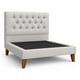 thumbnail image 3 of Cama Plaza y Media Gris Claro Perla Capitoné  + Colchon Mery Desing, 3 of 5