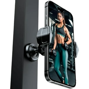 Genérico - Soporte Magnético De 360° Para Teléfono Móvil - Imán N55 Superfuerte, Compatible Con Todos Los Smartphones De 4-7 Pulgadas, Accesorio Ideal Para Entrenar-Negro