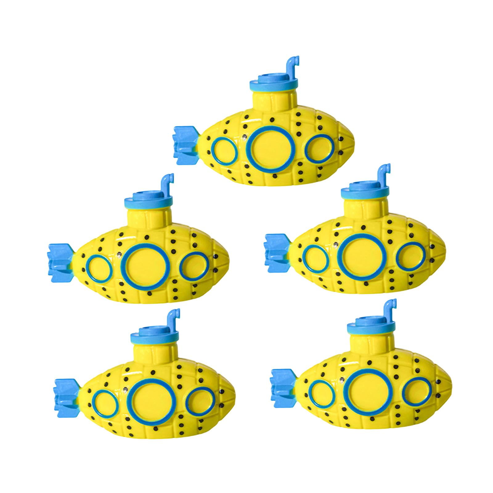 5 Piezas Mini Submarino Adorno Para Tanque De Peces Decorativo Versátil Juguete Para Niños Amarillo