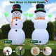 thumbnail image 5 of Muñeco de nieve inflable navideño de 3 m con luces LED para decoración exterior, 5 of 6