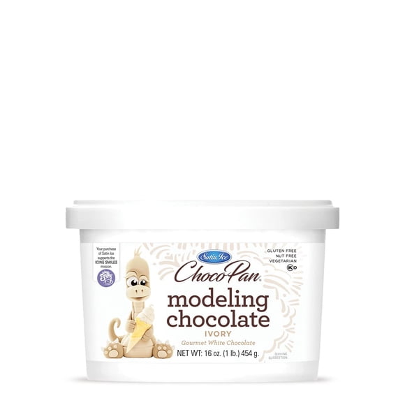Cachorro de chocolate satinado para modelar, color marfil, 454 g