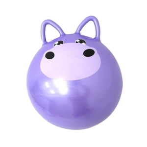 Magideal - Pelota De Salto Deportiva De Dibujos Animados Con Mango, Juego De Jardín Interior Y Exterior Para Niños, Pelota Hinchable De Juguete Bonito Para Niños Violeta