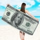 thumbnail image 1 of 1 pc Super Absorbent 100 Dollar Bill Print Beach Towel - Lightweight and Durable Microfiber Towel for Swimming, Camping, and Outdoor Activities - 59 x 27.6 Inches / 149.86 x 70.1 Cm, 1 of 4