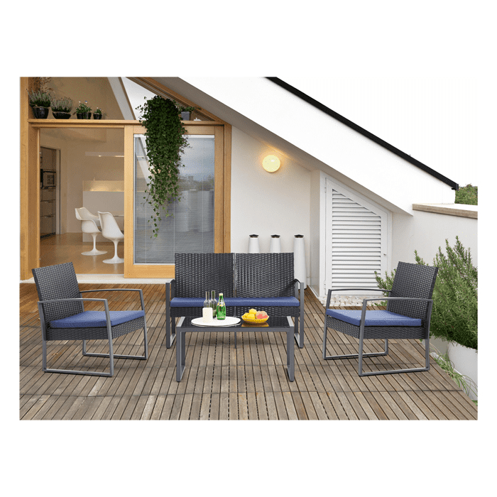 Muebles Santa Ana - Juego De Terraza Brasilia 4 Puestos