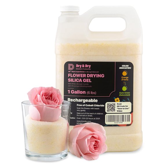 Desecante de gel de sílice para secar flores Dry & Dry, 6 kg