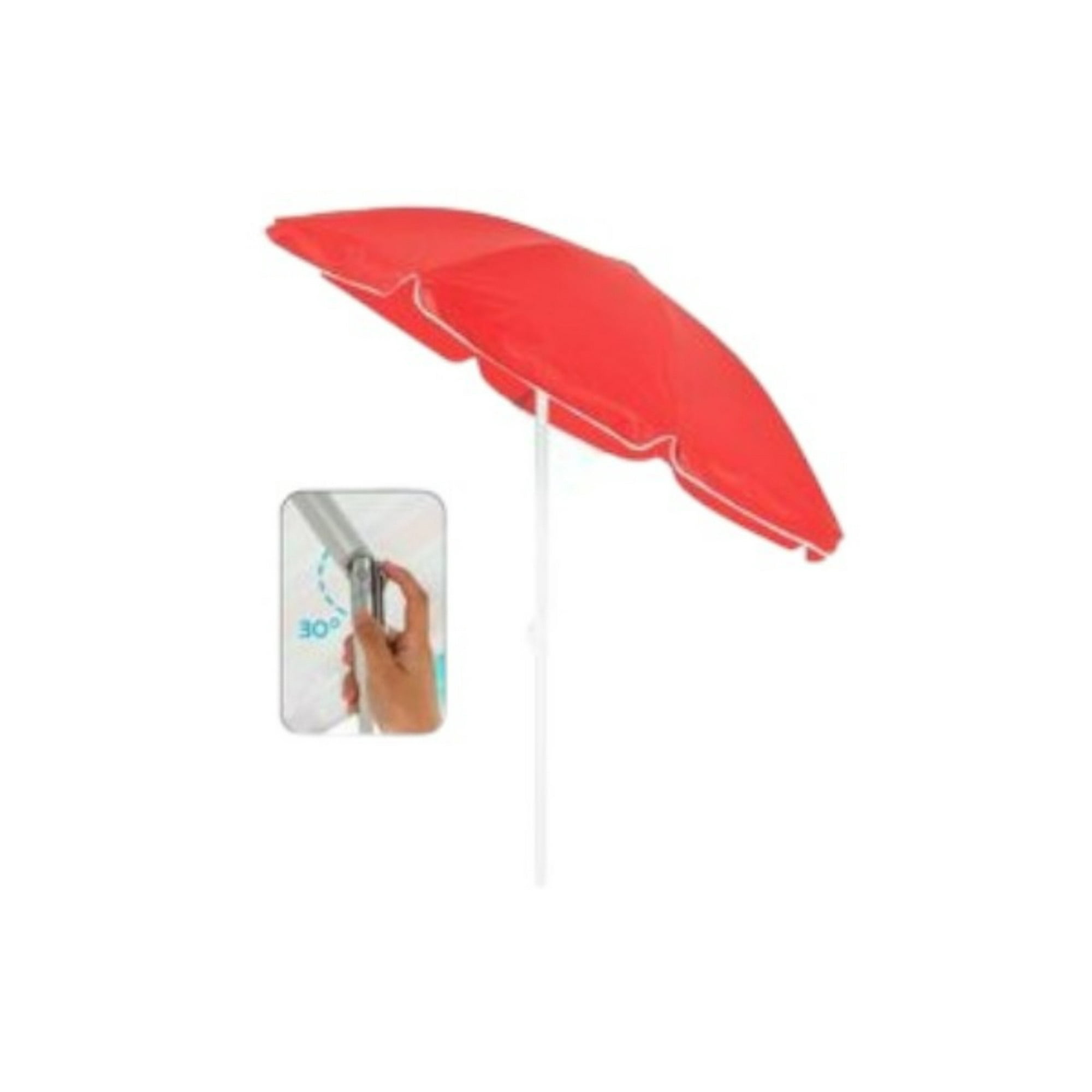 Genérico - Sombrilla Reclinable 1.7 Mts Diametro Playa Camping Diseño Unicolor