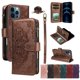 thumbnail image 1 of Para iPhone 12 Pro Max Funda Tipo Billetera, 9 Ranuras para Tarjetas Bloqueo RFID Bolso Cruzado Cubierta de Cuero, Bolsillo con Cierre, Correa de Muñeca y Hombro Desmontable, Funda Protectora, 1 of 11