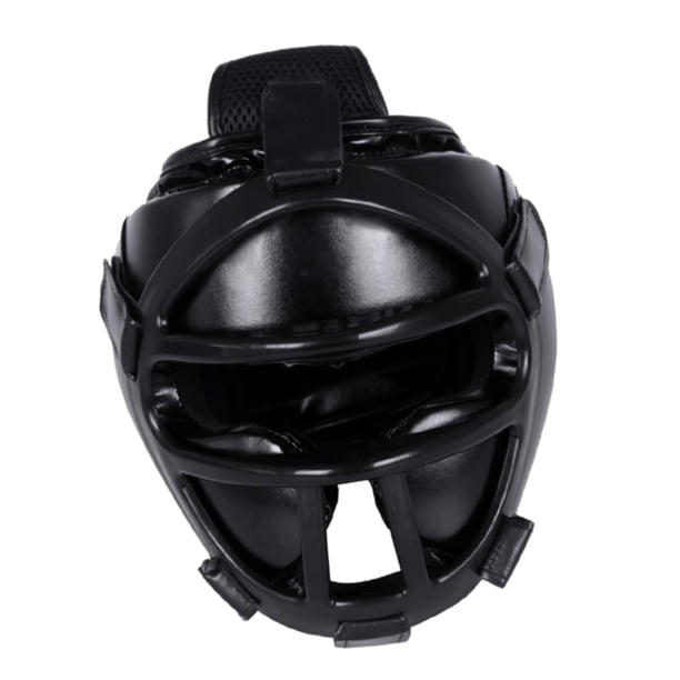 Casco de boxeo Casco de sparring Protector portátil profesional Casco de kickboxing Equipo para la cabeza Mma Muay Thai Entrenamiento Grappling Taekwo Negro S