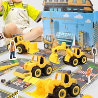 Genérico - Ciudad Con Camiones Armables Diy Incluye Pista Herramientas