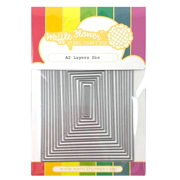 Matrices de corte Waffle Flower A2 Layers Set de 17 rectángulos