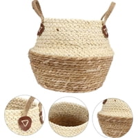 Oem - Macetero Cesto Canasto Maceta De Mimbre Tejida Plegable