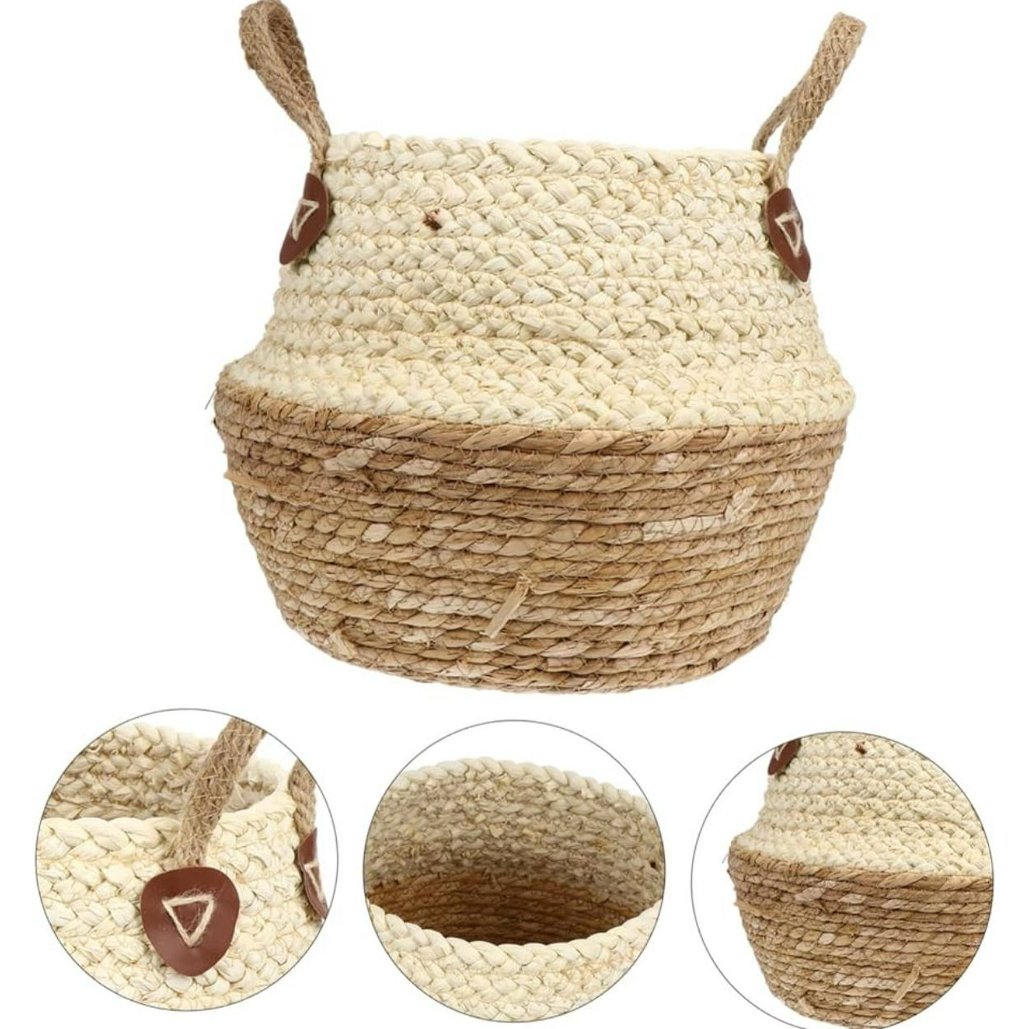 Oem - Macetero Cesto Canasto Maceta De Mimbre Tejida Plegable