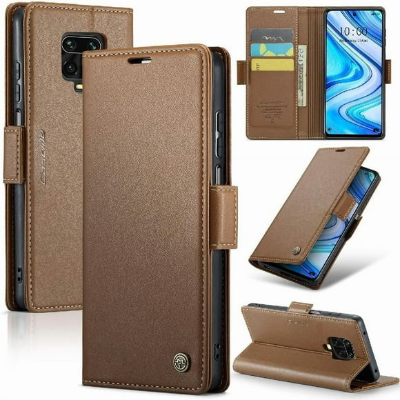 CaseMe tipo cartera Xiaomi Redmi Note 9S/Note 9 Pro con cierre magnético, RFID, tarjetero, soporte, carga inalámbrica