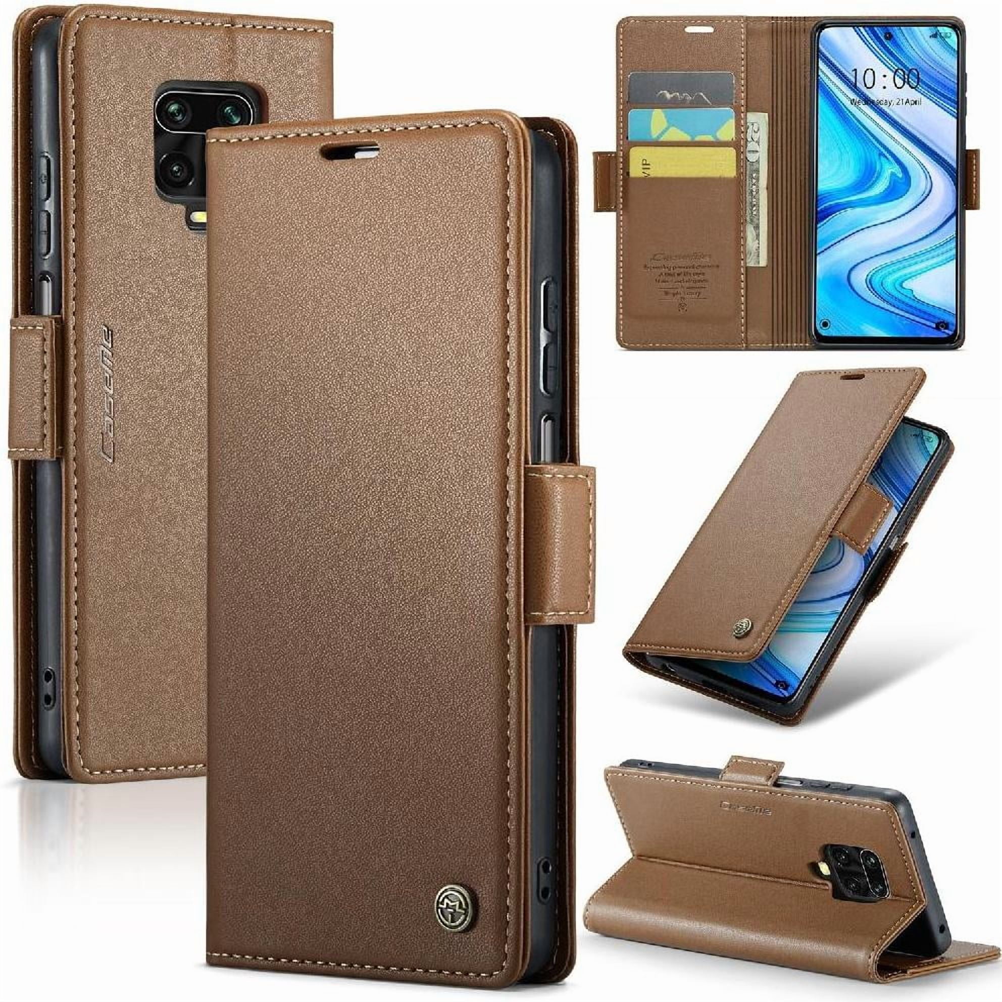 Caseme Tipo Cartera Xiaomi Redmi Note 9s/note 9 Pro Con Cierre Magnético, Rfid, Tarjetero, Soporte, Carga Inalámbrica
