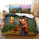 thumbnail image 1 of v1884 Bed Sheets Printing Cartoon Crash Bandicoot Bedding Set Duvet Cover Set Pillowcase Europe_USA_Australia Twin Full Queen King Bedchothes 3-Piece Bedding Set (1 Duvet Cover + 2 Pillow Shams) Bed S, 1 of 5