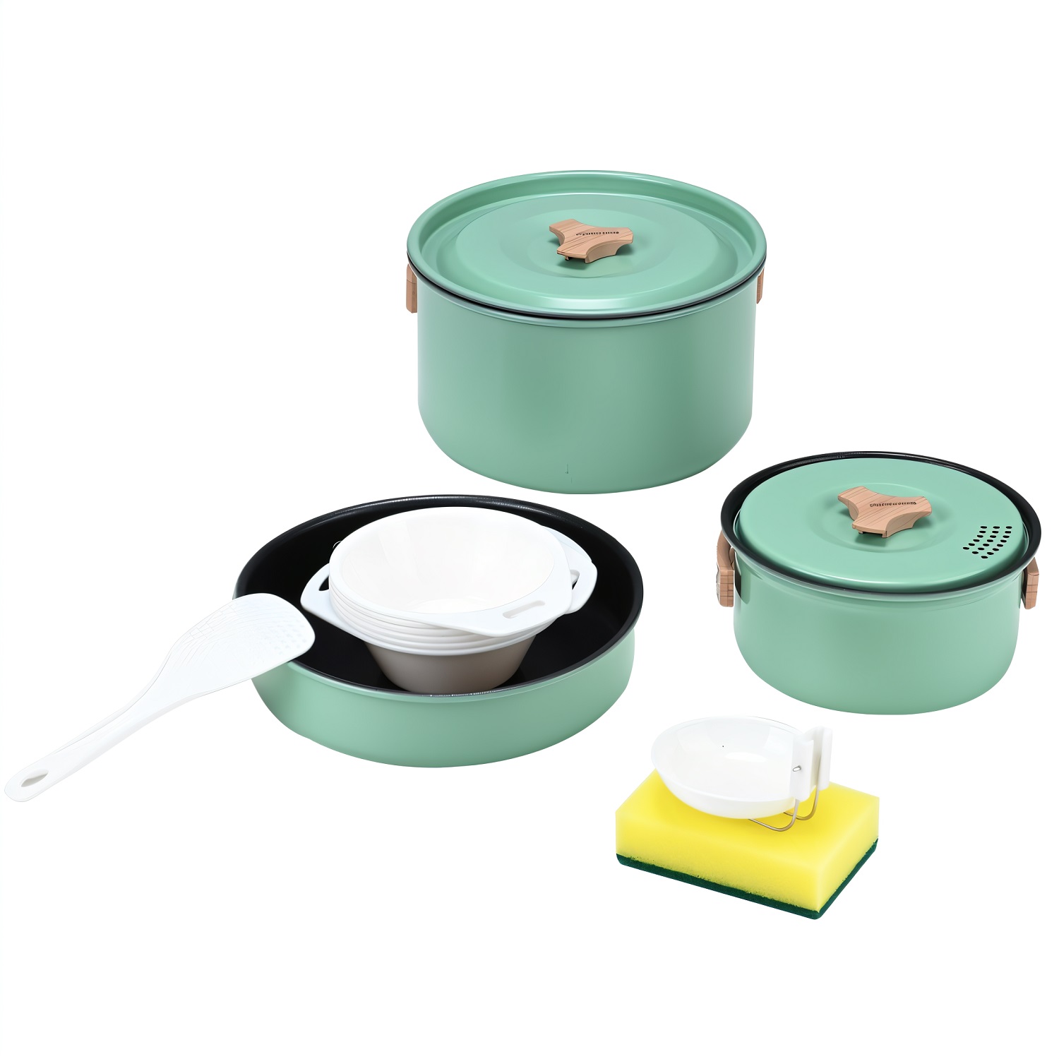 Terra Force - Set Ollas Aluminio Anti-Adherente 3 Piezas Turquesa