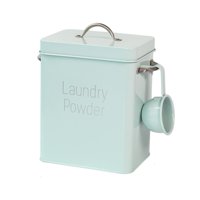 Magideal - Contenedor Multiusos Para Polvo De Lavandería, Caja De Lata Para Aperitivos, Contenedor De Polvo Para Lavandería, Caja De Almacenamiento De , Verde 23X182X157Cm