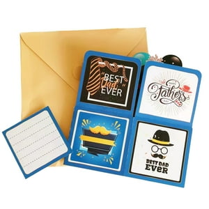 Genérico - Tarjeta Del Día Del Padre, Tarjeta De Bendición En Caja Para Festival Emergente Para Papá, Padre De Hijo